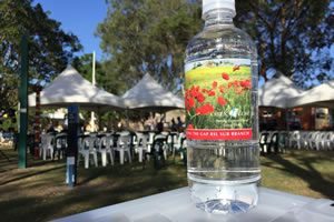 Water for Anzac Day.