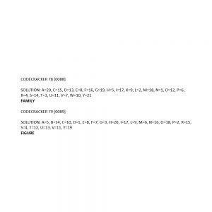 Code cracker November 2020