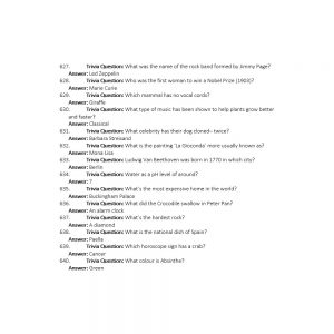 Trivia February 2021